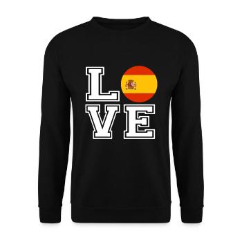 Amour Espagne / Liebe Espagne Pays Pays - Sweat-shirt Unisexe - noir - Devant - Alina (178cm) & Michal (187cm)