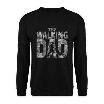 the walking dad camouflage avec chariot - Sweat-shirt Unisexe - noir - Devant - Alina (178cm) & Michal (187cm)