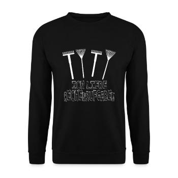 Gärtner Humor Garten Ich Liebe Rechenaufgaben - Unisex Pullover - Schwarz - Vorne - Alina (178cm) & Michal (187cm)
