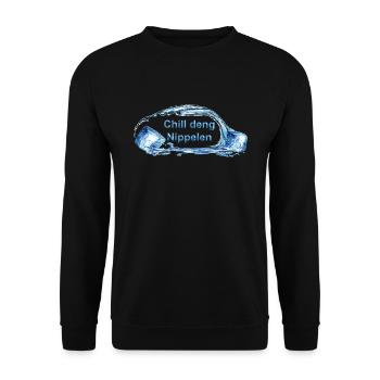 ChilldengNippelen - Sweat-shirt Unisexe - noir - Devant - Alina (178cm) & Michal (187cm)