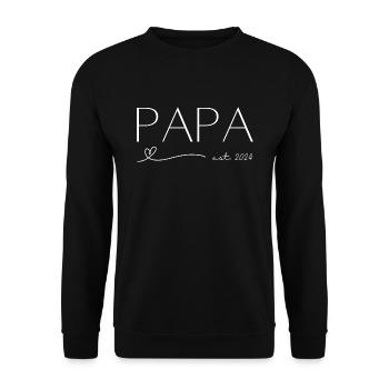 Papa est 2024 - Unisex Sweatshirt - black - Front - Alina (178cm) & Michal (187cm)