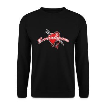 leverkusen - Unisex Sweatshirt - black - Front - Alina (178cm) & Michal (187cm)