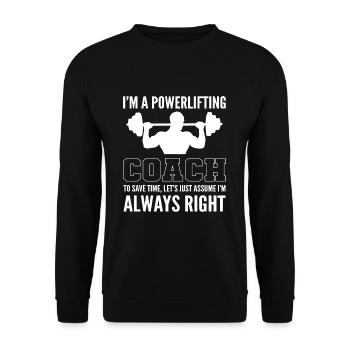 Fitness - Unisex Sweatshirt - black - Front - Alina (178cm) & Michal (187cm)