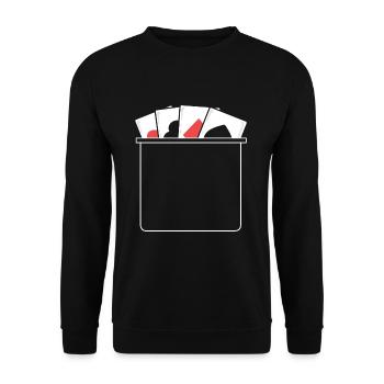 Blackjack Black Jack Casino - Unisex Pullover - Schwarz - Vorne - Alina (178cm) & Michal (187cm)