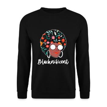 Afro Latina - Unisex Sweatshirt - black - Front - Alina (178cm) & Michal (187cm)
