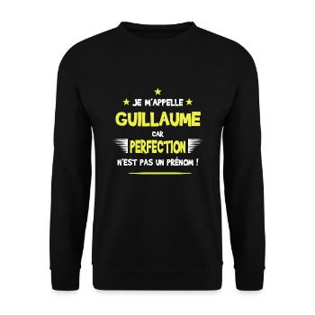 Guillaume cadeau humour et drôle - Sweat-shirt Unisexe - noir - Devant - Alina (178cm) & Michal (187cm)