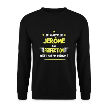 Jerôme cadeau humour et drôle - Sweat-shirt Unisexe - noir - Devant - Alina (178cm) & Michal (187cm)