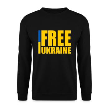 Free ukraine - Unisex Pullover - Schwarz - Vorne - Alina (178cm) & Michal (187cm)