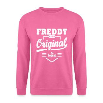 Freddy Geschenk Original Personalisierter Name Freddy - Unisex Pullover - Pink - Vorne