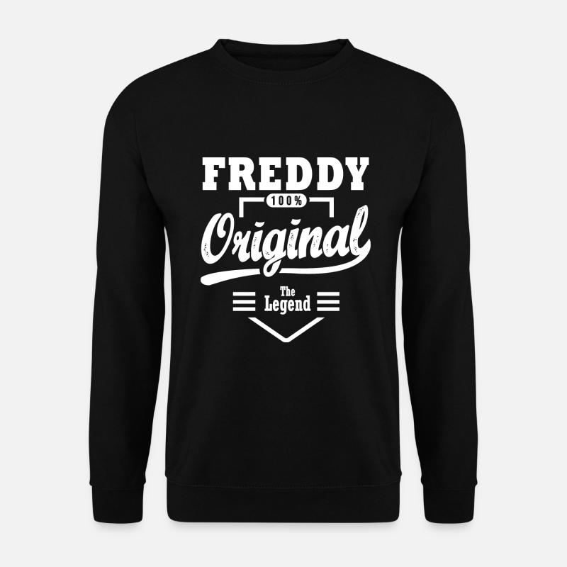 Freddy Geschenk Original Personalisierter Name Freddy - Unisex Pullover - Schwarz