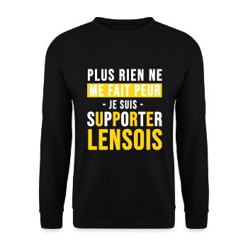 Lens football supporter lensois foot - Sweat-shirt Unisexe - noir - Devant - Alina (178cm) & Michal (187cm)