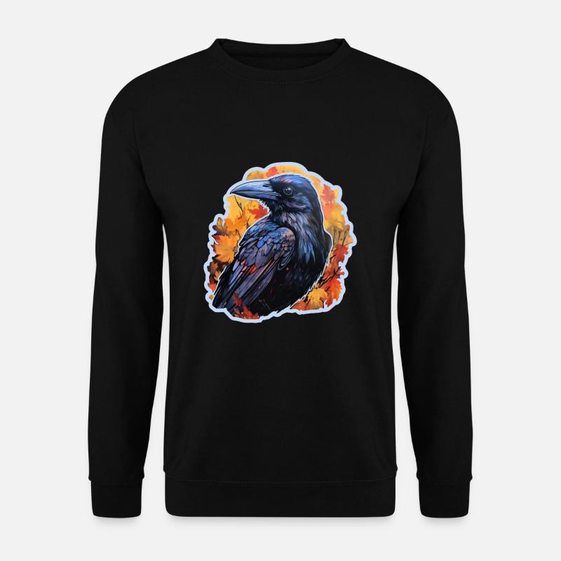 Halloween Herbst Rabe - Unisex Pullover - Schwarz