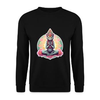 of Silence - Unisex Sweatshirt - black - Front - Alina (178cm) & Michal (187cm)