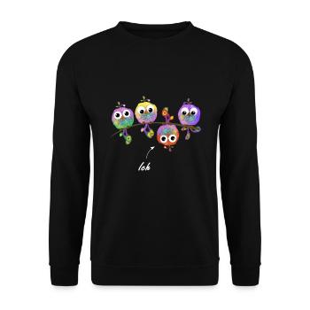 Rebel sparrows birds crazy self-confident different - Unisex Sweatshirt - black - Front - Alina (178cm) & Michal (187cm)