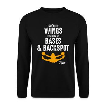 Cheerleader Cheerleading Girl Cheering Funny - Unisex Sweatshirt - black - Front - Alina (178cm) & Michal (187cm)