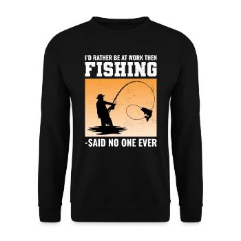 Pêcheur Amateur de poissons Pêcheurs Humour drôle - Sweat-shirt Unisexe - noir - Devant - Alina (178cm) & Michal (187cm)