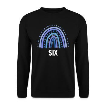 Blue Rainbow Six ans 6e anniversaire - Sweat-shirt Unisexe - noir - Devant - Alina (178cm) & Michal (187cm)