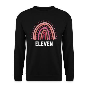 Red Rainbow Onze ans 11e anniversaire - Sweat-shirt Unisexe - noir - Devant - Alina (178cm) & Michal (187cm)
