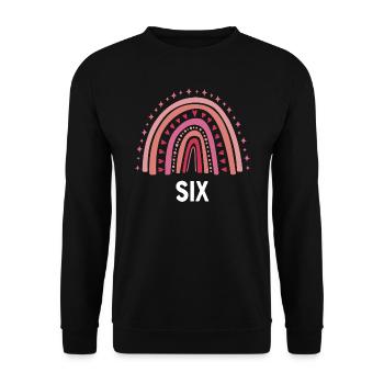 Red Rainbow Six ans 6e anniversaire - Sweat-shirt Unisexe - noir - Devant - Alina (178cm) & Michal (187cm)