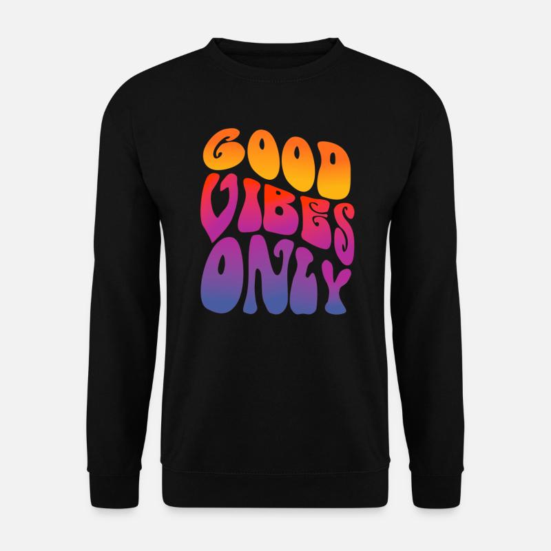 Good Vibes Only Retro Positivity - Unisex Sweatshirt - black