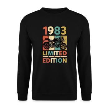 1983 Anniversaire 40 ans Rétro Edition Limitée - Sweat-shirt Unisexe - noir - Devant - Alina (178cm) & Michal (187cm)