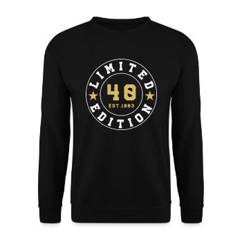1983 Anniversaire 40 ans Rétro Edition Limitée - Sweat-shirt Unisexe - noir - Devant - Alina (178cm) & Michal (187cm)