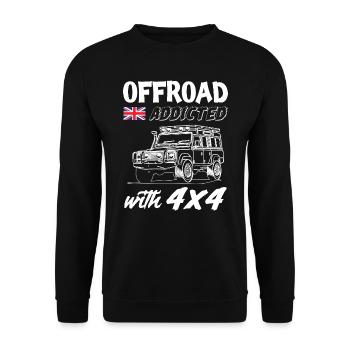 Landy Offroad Addicted - Unisex Sweatshirt - black - Front - Alina (178cm) & Michal (187cm)