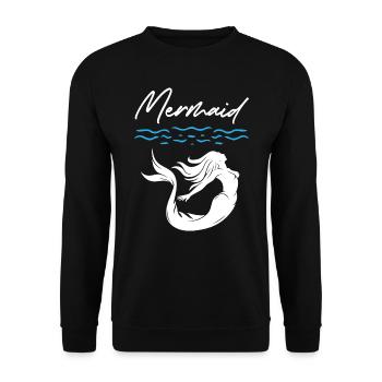 Mermaid Free Style - Unisex Pullover - Schwarz - Vorne - Alina (178cm) & Michal (187cm)