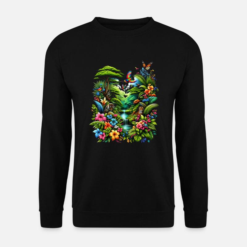 Üppige Natur - Unisex Pullover - Schwarz