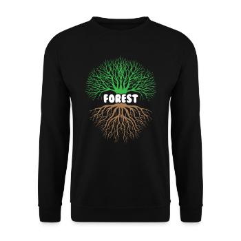 Save Forest Environmental Lover - Unisex Sweatshirt - black - Front - Alina (178cm) & Michal (187cm)