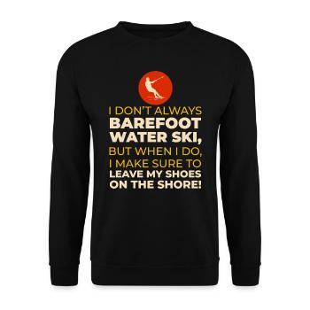 Barefoot Water Skiing Extreme Sports Barefooting - Unisex Sweatshirt - black - Front - Alina (178cm) & Michal (187cm)