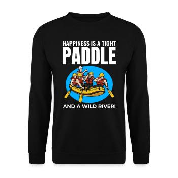 Rafting Team Floß Wildwasser Rafter Paddel Lustig - Unisex Pullover - Schwarz - Vorne - Alina (178cm) & Michal (187cm)