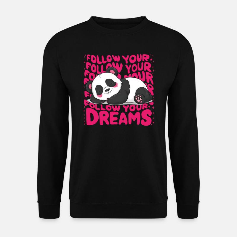 Panda - Follow your dreams - Unisex Sweatshirt - black