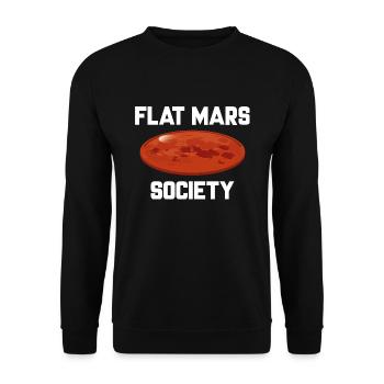 Flat Mars Society - Unisex Pullover - Schwarz - Vorne - Alina (178cm) & Michal (187cm)