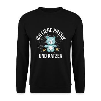 Physik Physiker Nerd - Unisex Pullover - Schwarz - Vorne - Alina (178cm) & Michal (187cm)