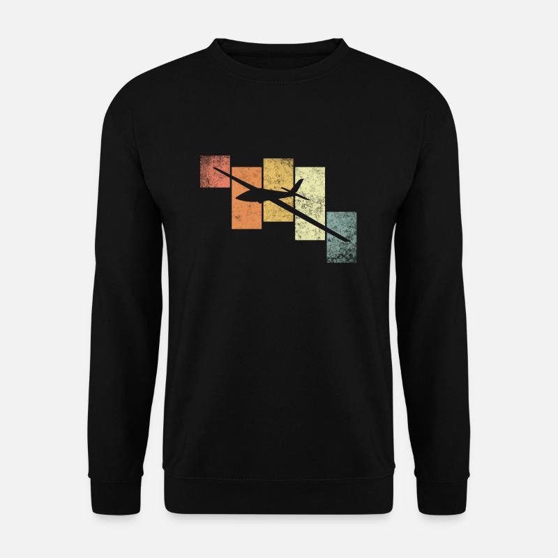 Flieger mit buntem Hintergrund - Unisex Pullover - Schwarz