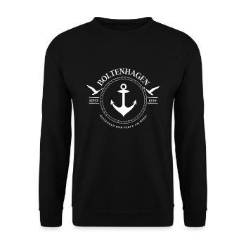 Boltenhagen , Ostseebad Perle an der Ostsee - Unisex Sweatshirt - black - Front - Alina (178cm) & Michal (187cm)