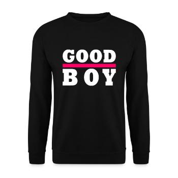 Good boy - Unisex Pullover - Schwarz - Vorne - Alina (178cm) & Michal (187cm)