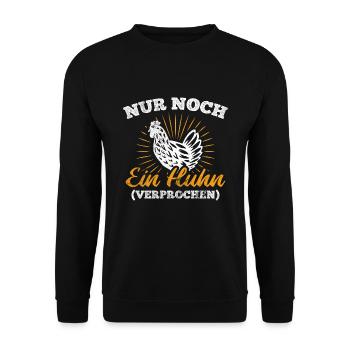Hühner Geflügel Hahn - Unisex Pullover - Schwarz - Vorne - Alina (178cm) & Michal (187cm)