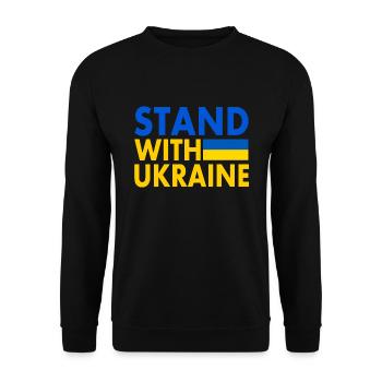 stand with ukraine - Unisex Pullover - Schwarz - Vorne - Alina (178cm) & Michal (187cm)