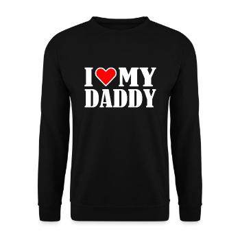 I love my dad - Sweat-shirt Unisexe - noir - Devant - Alina (178cm) & Michal (187cm)