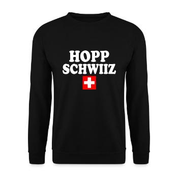 Hopp schwiiz - Sweat-shirt Unisexe - noir - Devant - Alina (178cm) & Michal (187cm)