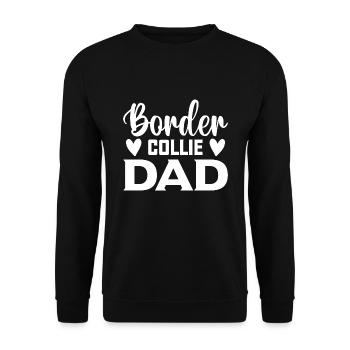 Border Collie Dad - Unisex Pullover - Schwarz - Vorne - Alina (178cm) & Michal (187cm)