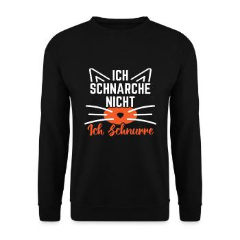 Schlafen Faultier - Unisex Pullover - Schwarz - Vorne - Alina (178cm) & Michal (187cm)