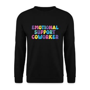 emotional support coworker - Unisex Sweatshirt - black - Front - Alina (178cm) & Michal (187cm)