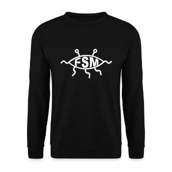 Monstre Spaghetti Volant (FSM) Pastafari - Sweat-shirt Unisexe - noir - Devant - Alina (178cm) & Michal (187cm)