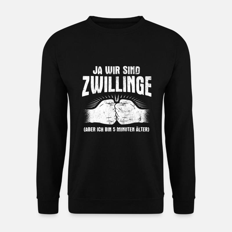 Geschenk Zwillinge Zwilling - Unisex Pullover - Schwarz