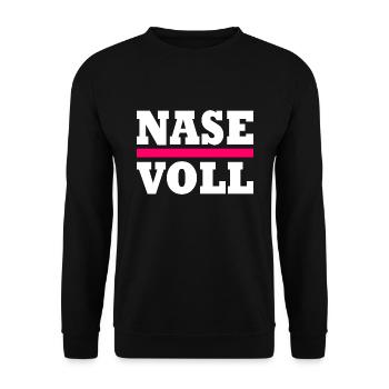 Nase voll - Unisex Pullover - Schwarz - Vorne - Alina (178cm) & Michal (187cm)