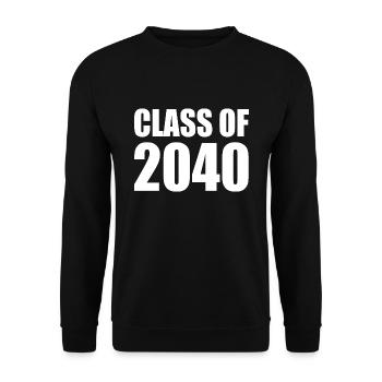 Class of 2040 - Unisex Pullover - Schwarz - Vorne - Alina (178cm) & Michal (187cm)