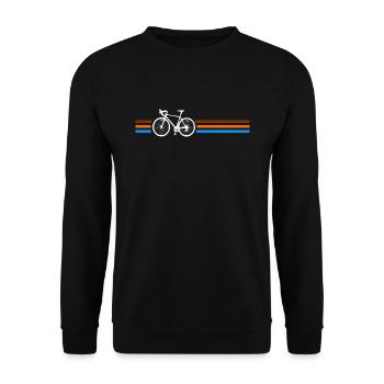 Rennrad Radsport Retro - Unisex Pullover - Schwarz - Vorne - Alina (178cm) & Michal (187cm)